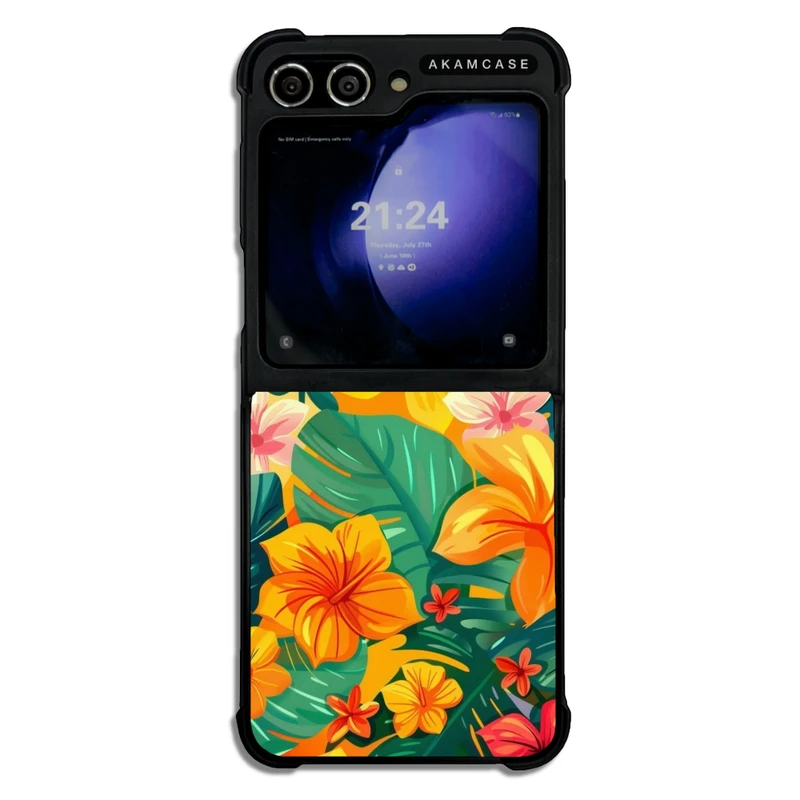 کاور آکام مدل AMC-WSGZFLIP5-FLOWERS-28 مناسب برای گوشی موبایل سامسونگ Galaxy Z Flip 5