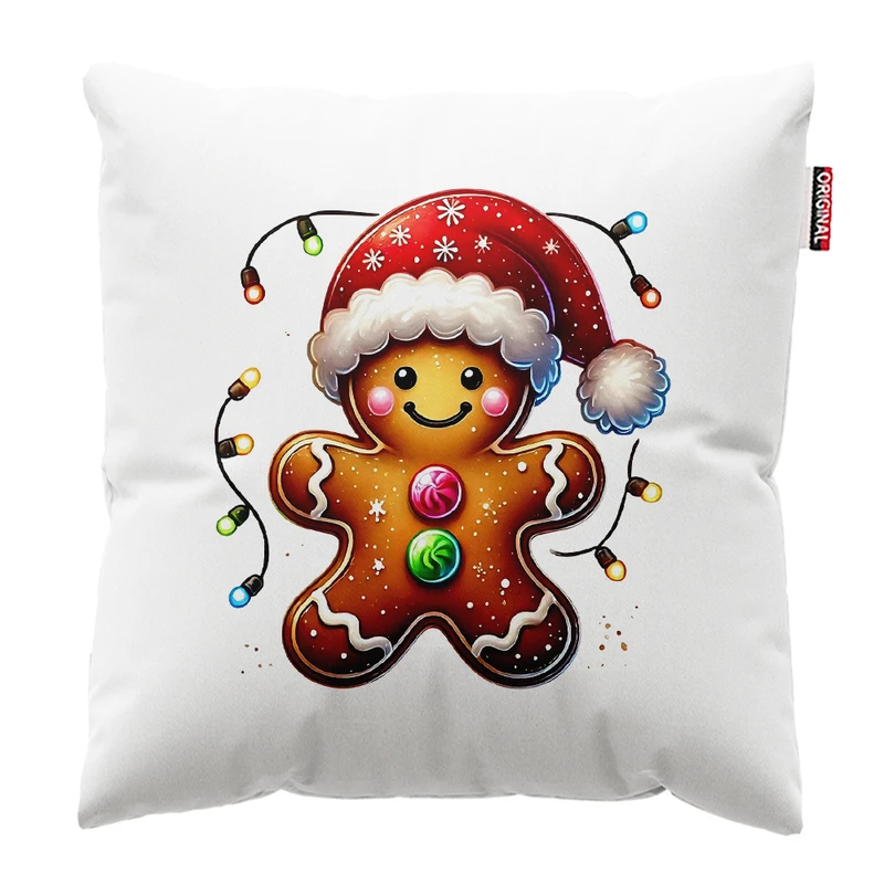 کوسن پاد آفرین مدل کریسمس طرح کوکی بیسکویتی کد PK302489 سایز 30*30 سانتی متر