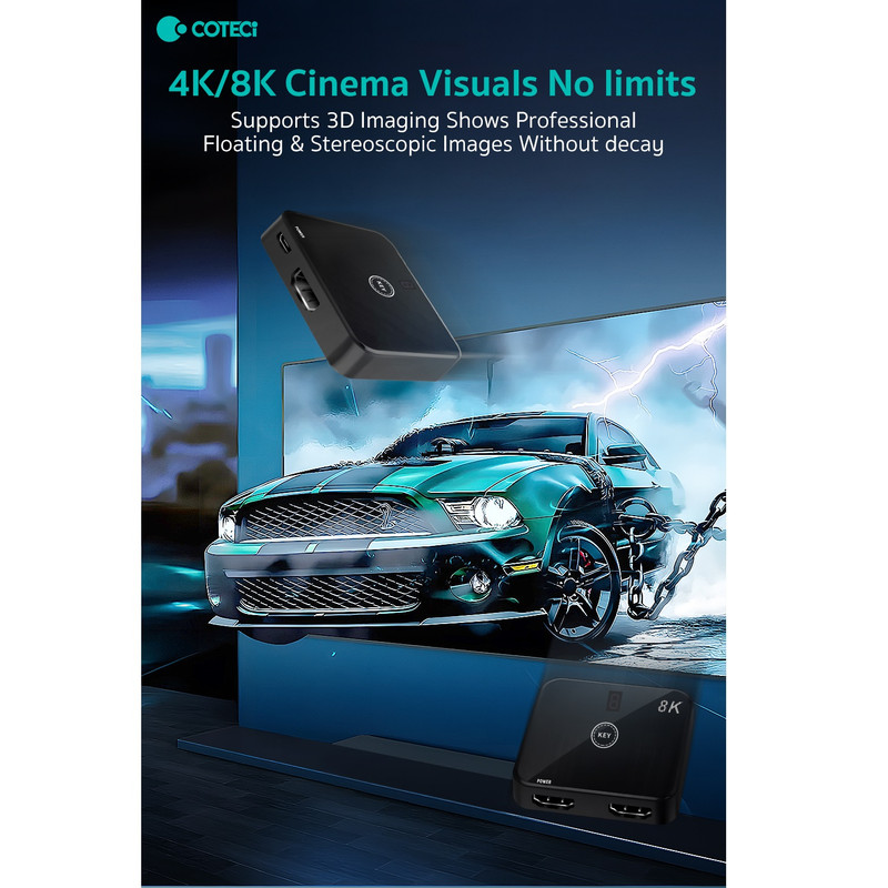 سوئیچ 1 به 2 HDMI کوتتسی مدل OF-036 8K