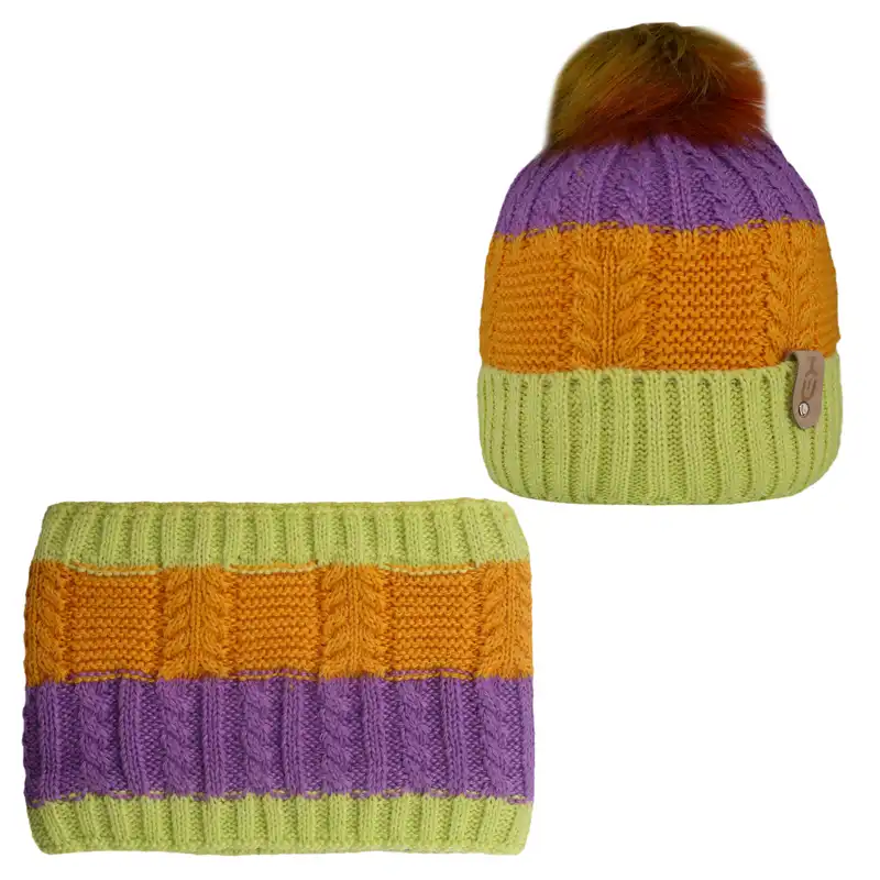 ست کلاه و شال گردن مدل بافتنی