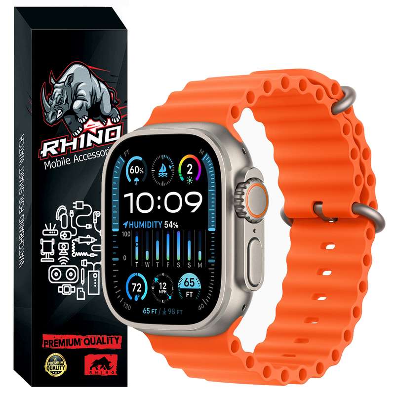 بند راینو مدل Ocean مناسب برای اپل واچ الترا Watch Ultra 2 بند راینو مدل Ocean مناسب برای اپل واچ الترا Watch Ultra 2