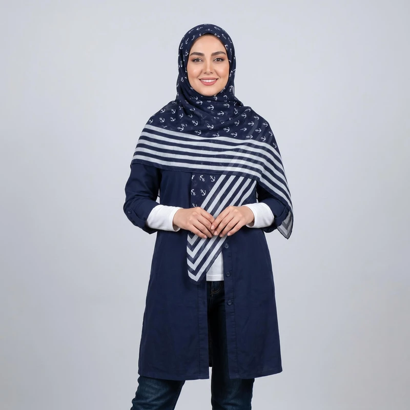 شال زنانه آی ام مدل رینگی نخی کد PAL55