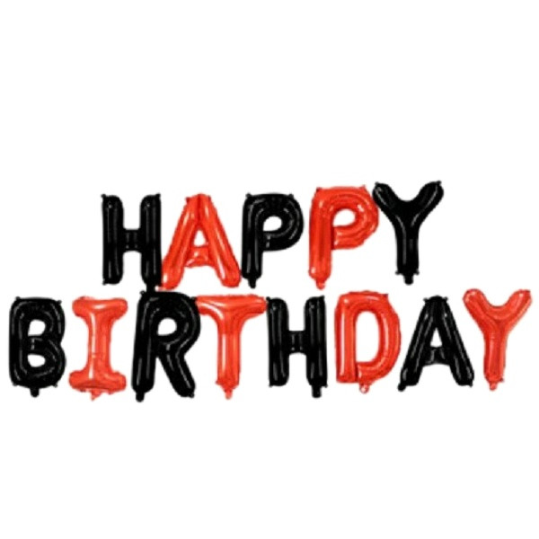 بادکنک فویلی طرح HAPPY BIRTHDAY مدل pe217 مجموعه 13 عددی