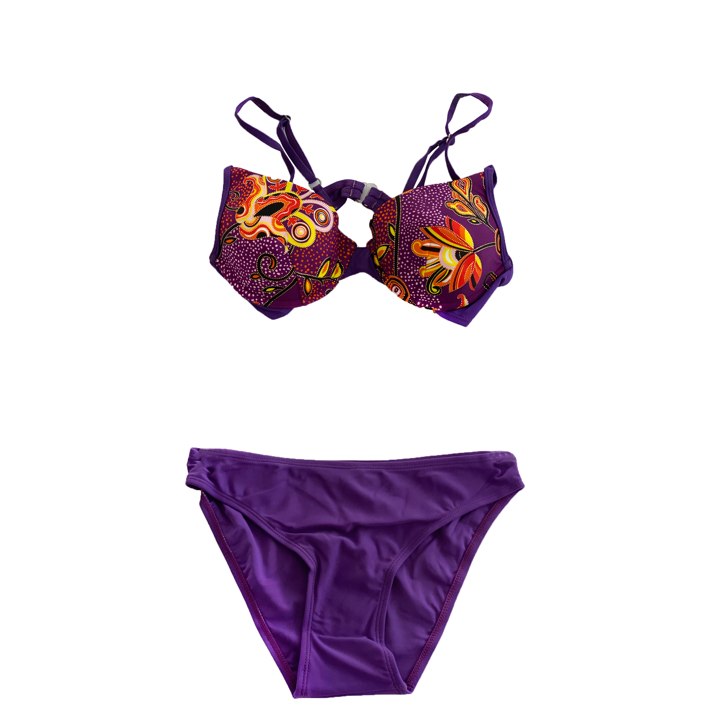 مایو زنانه مدل مدیترانه رنگ بنفش