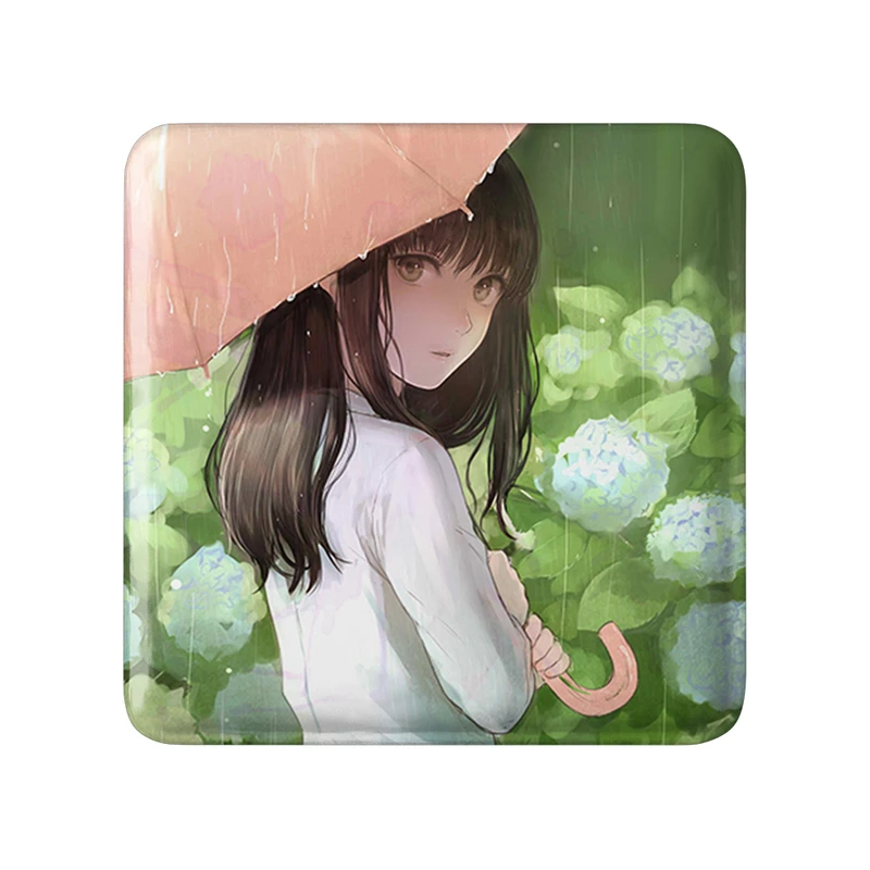 مگنت خندالو طرح دختر انیمه ای  مدل مربعی کد 18095