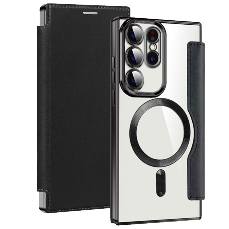 کیف کلاسوری مسیر مدل Leather Cover With Magsafe مناسب برای گوشی موبایل سامسونگ Galaxy S23 Ultra