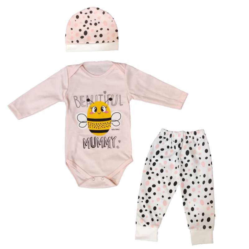 ست 3 تکه لباس نوزادی مدل B03