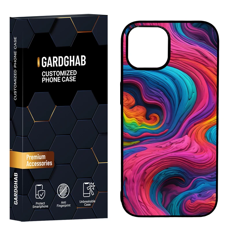 کاور گارد قاب مدل دور ژله ای پشت گلس ساده مناسب برای گوشی موبایل اپل iPhone 15 