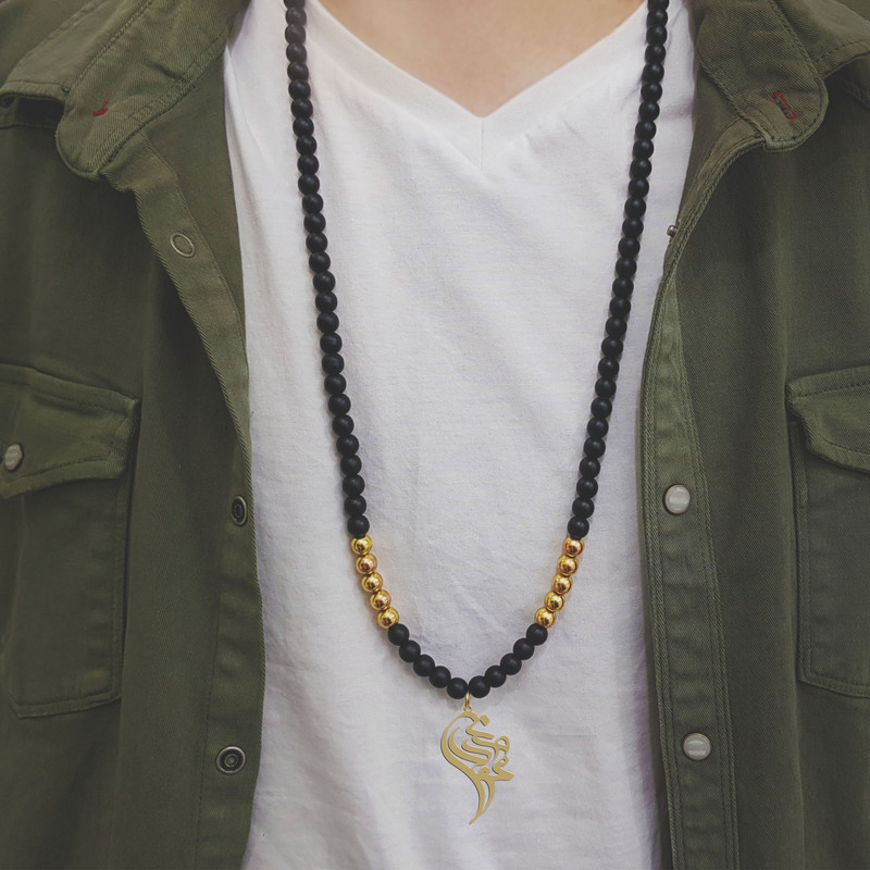 گردنبند نقره مردانه ترمه ۱ مدل محمد حسن کد ma 1784