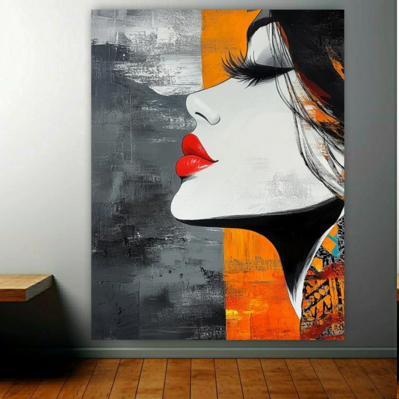 پوستر مدل چهره دختر آرایشگاه زنانه کد FP104700