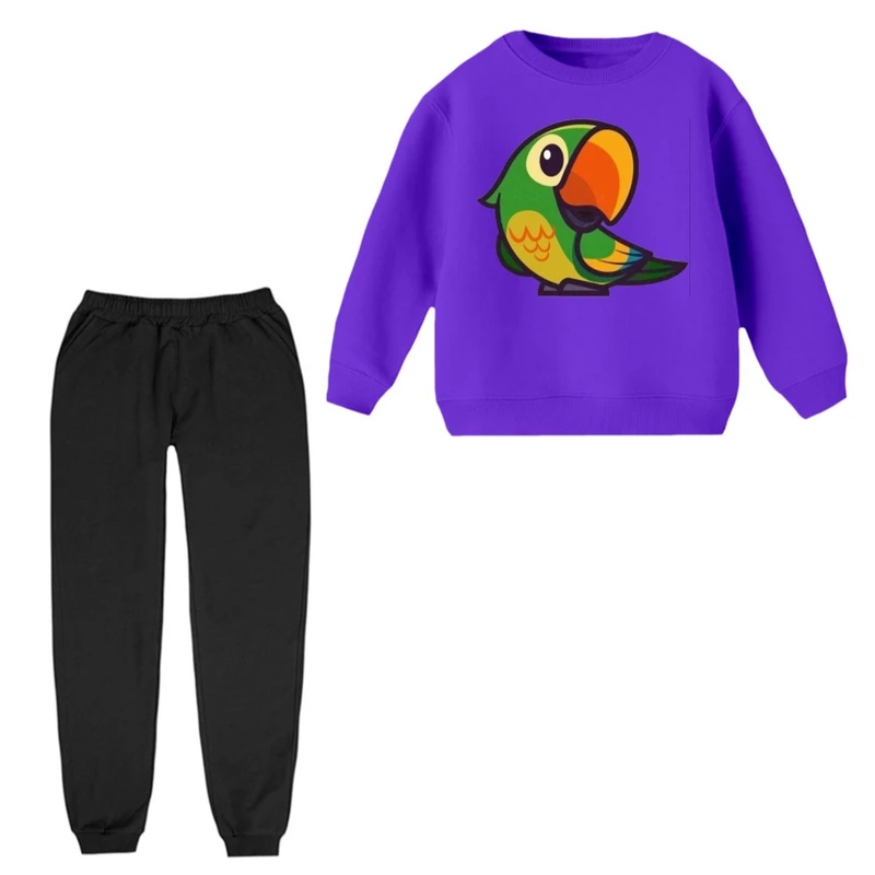 ست سویشرت و شلوار راحتی بچگانه مدل طوطی  