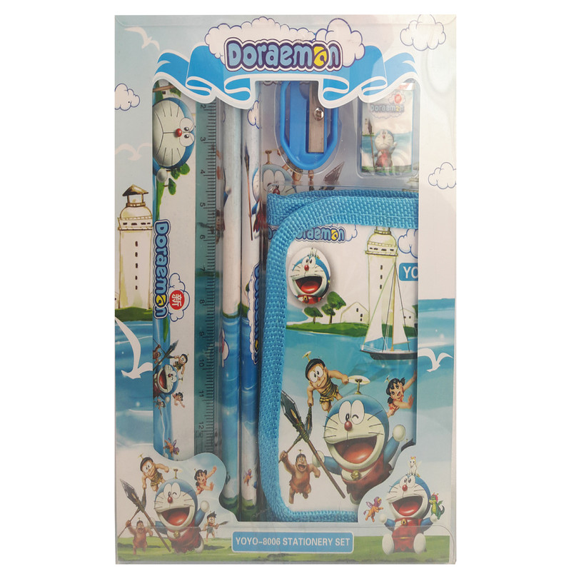 بسته لوازم التحریر یویو طرح doraemon مجموعه 6 عددی بسته لوازم التحریر یویو طرح doraemon مجموعه 6 عددی