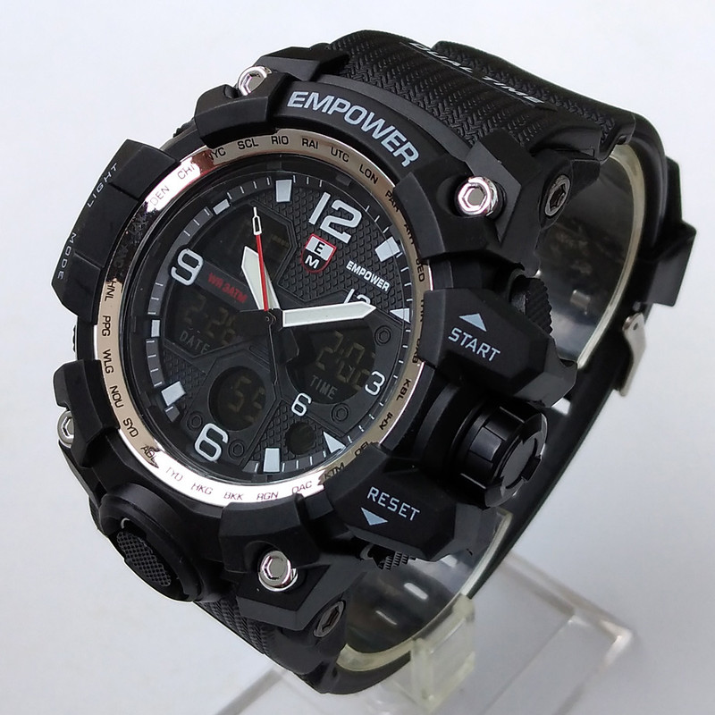 ساعت مچی عقربهای مردانه مدل دوزمانه دیجیتال و آنالوگ اسپرت ضدآب کد 147 ساعت مچی عقربهای مردانه مدل دوزمانه دیجیتال و آنالوگ اسپرت ضدآب کد 147
