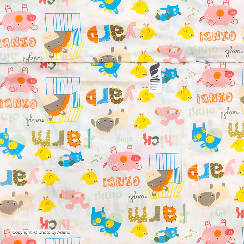 ملحفه کودک آدنو مدل Zoo کد FI13 سایز 100x150 سانتی متر