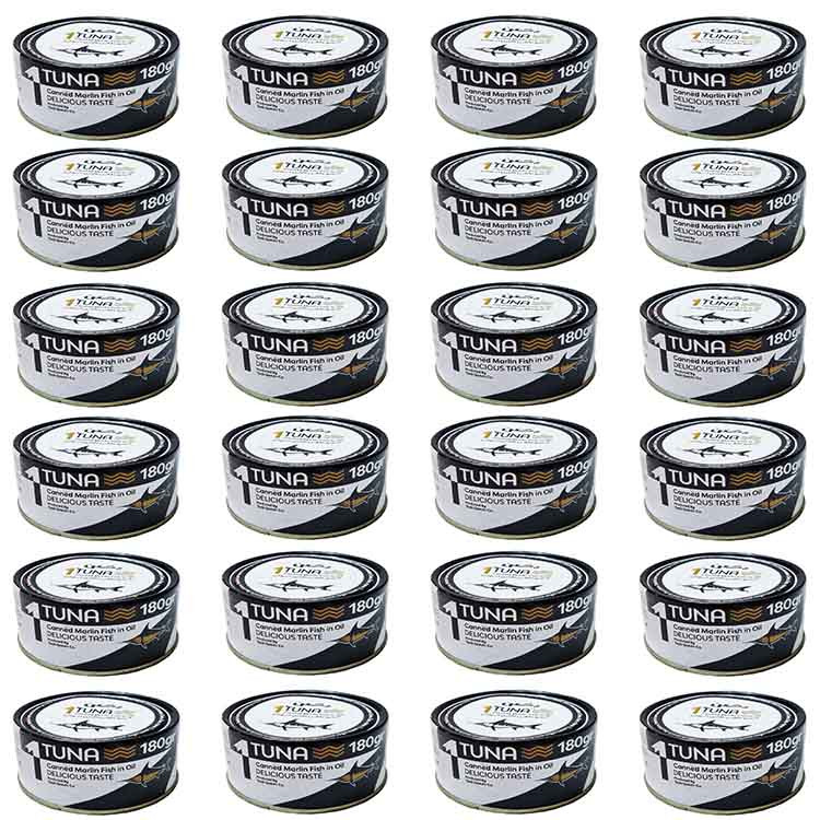  کنسرو تن ماهی مارلین در روغن گیاهی یکتن - 180 گرم بسته 24 عددی
