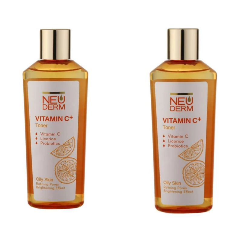 تونر نئودرم مدل ویتامین سی پلاس حجم ۲۰۰ میلی لیتر مجموعه دو عددی