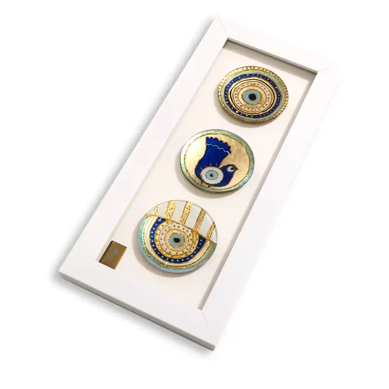 تابلو مدل بشقاب دکوراتیو طرح چشم نظر