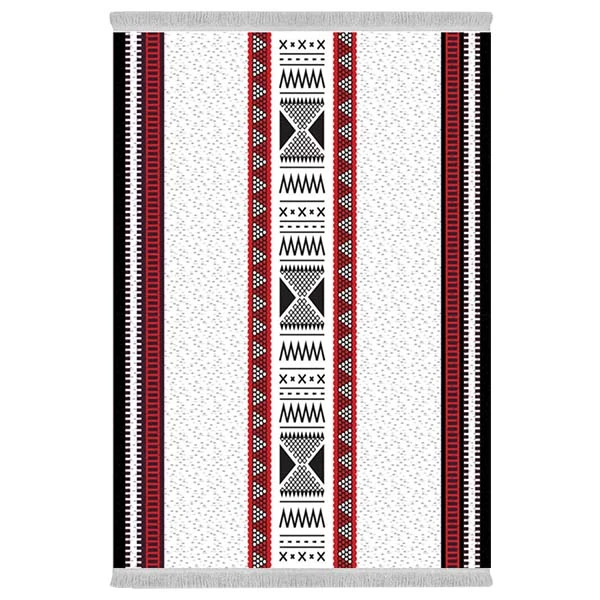 فرش پارچه‌ای دفه مدل فرشینه هازان مخمل طرح فانتزی کد 3407