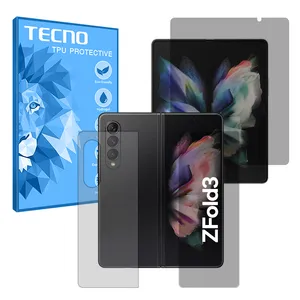 Tecno Resistant model privacy screen protector suitable for Samsung Galaxy Z Fold 3 mobile phone along with back protector