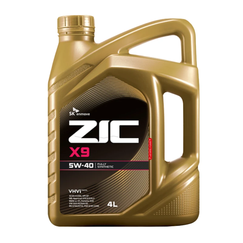 روغن موتور خودرو بنزینی زیک مدل X9 5W-40 SP حجم 4 لیتر