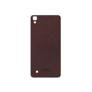 MAHOOT Matte-Dark-Brown-Leather Cover Sticker for LG X Power