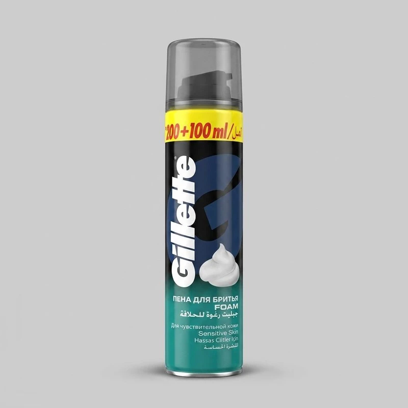 فوم اصلاح ژیلت مدل Sensitive حجم 300 میلی لیتر