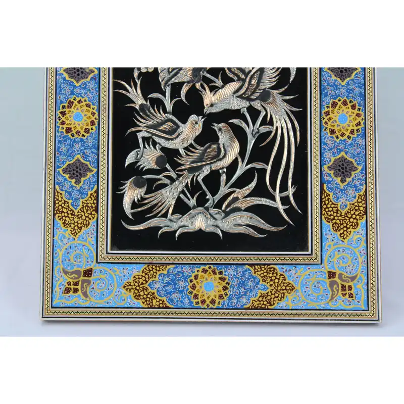 تابلو قلمزنی مدل گل و مرغ کد 303