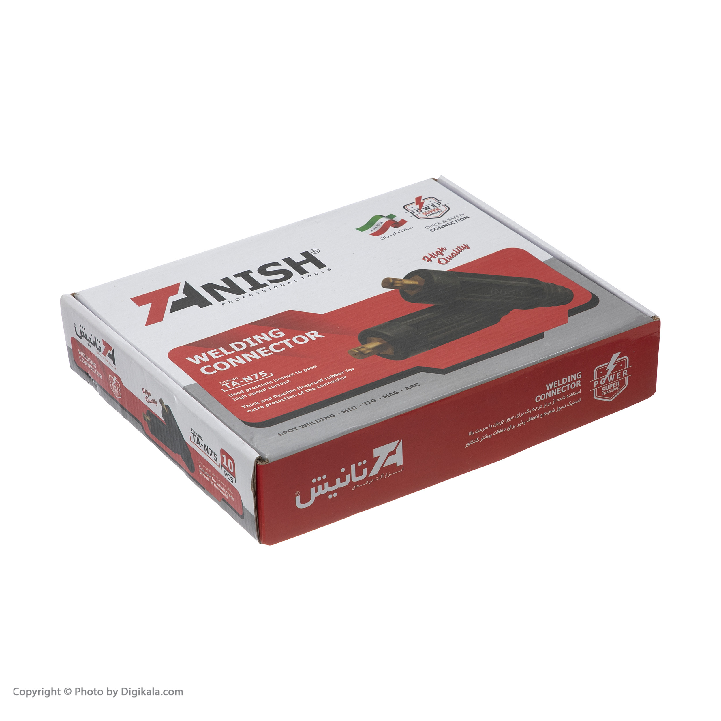 کانکتور نری دستگاه جوش تانیش مدل TA-N75 سایز 75 بسته 10 عددی