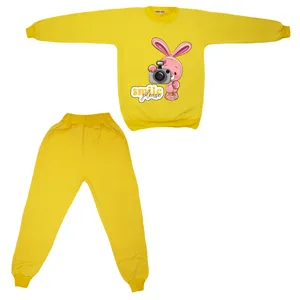 ست سویشرت و شلوار دخترانه مدل اسمایل