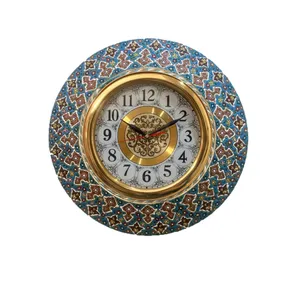 ساعت دیواری میناکاری طرح زنبق