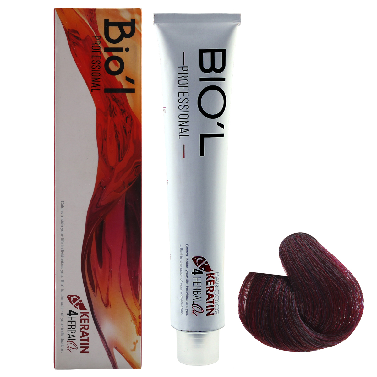 رنگ مو بیول شماره 5.22 حجم 100 میلی لیتر رنگ بادمجانی تیره