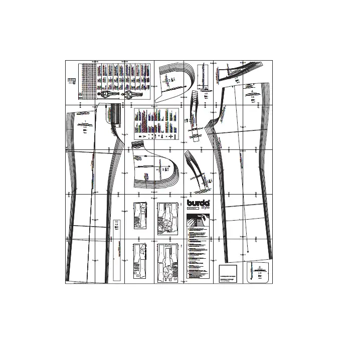 الگوی خیاطی شلوار زنانه بوردا استایل کد 6432 سایز 34 تا 46 متد مولر