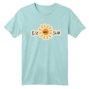 تی شرت آستین کوتاه بچگانه مدل خورشید رنگ آبی روشن