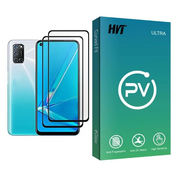 محافظ صفحه نمایش اچ وی تی مدل PV Glass MIX002 مناسب برای گوشی موبایل اوپو A92 بسته دو عددی