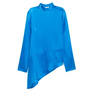 بلوز زنانه اچ اند ام مدل ساتن نامتقارن کد 119334