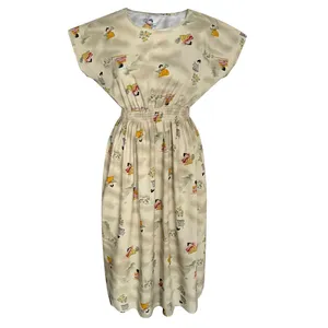 پیراهن ساحلی یقه گرد زنانه مدل 95