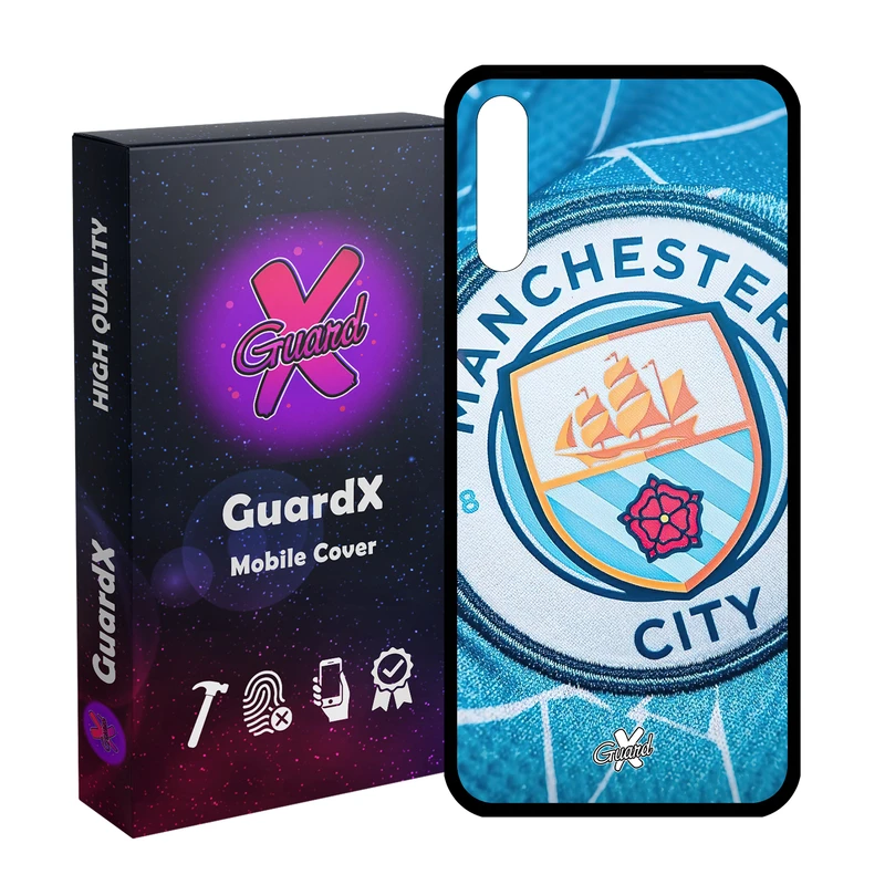 کاور گارد ایکس طرح منچستر سیتی مدل Glass10450 مناسب برای گوشی موبایل سامسونگ Galaxy A30s/A50/A50s