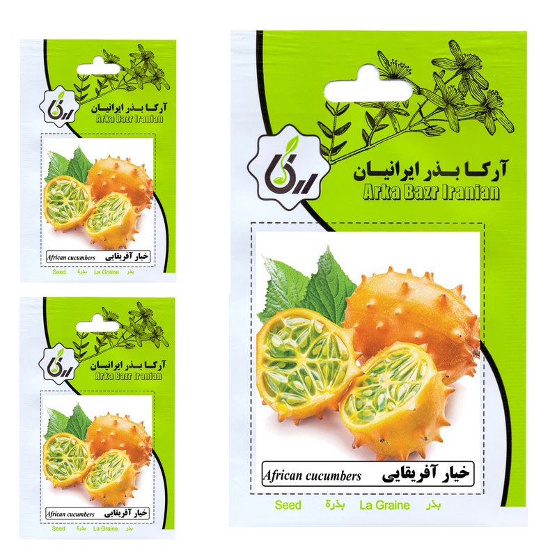 بذر خیار آفریقایی آرکا بذر ایرانیان کد ARK-111 مجموعه 3 عددی