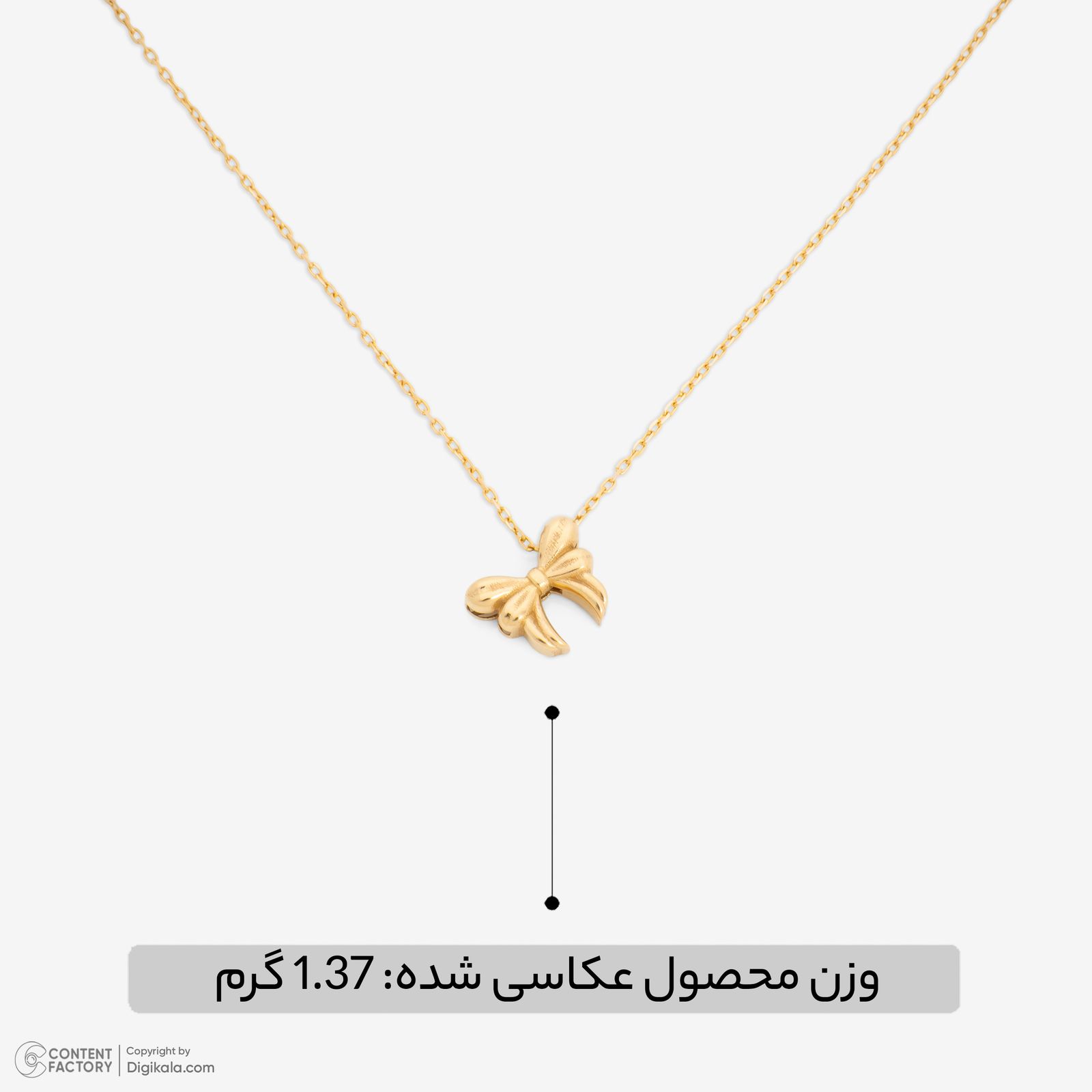 گردنبند طلا 18 عیار زنانه با زنجیر حلقه‌ای (فلامینگو) گلدم مدل PE147018 -  - 7