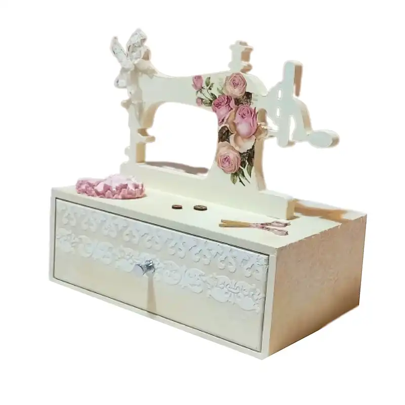 جعبه نخ و سوزن مدل چرخ خیاطی