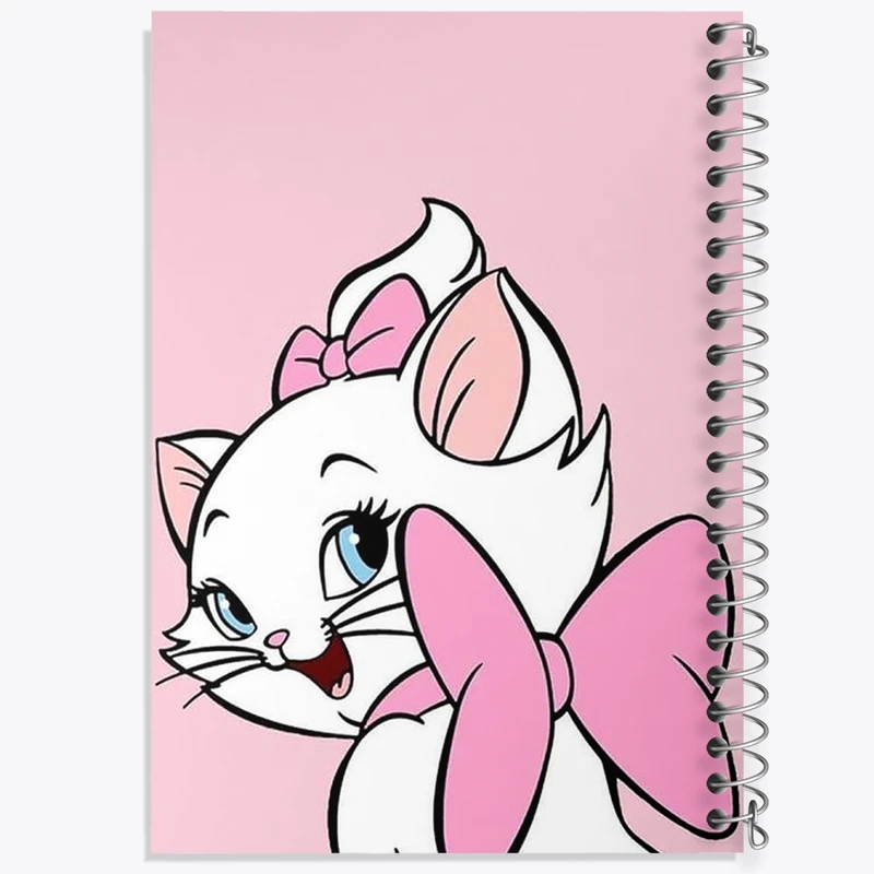 دفتر شطرنجی 50 برگ خندالو طرح گربه ماری (Marie) کد N1827