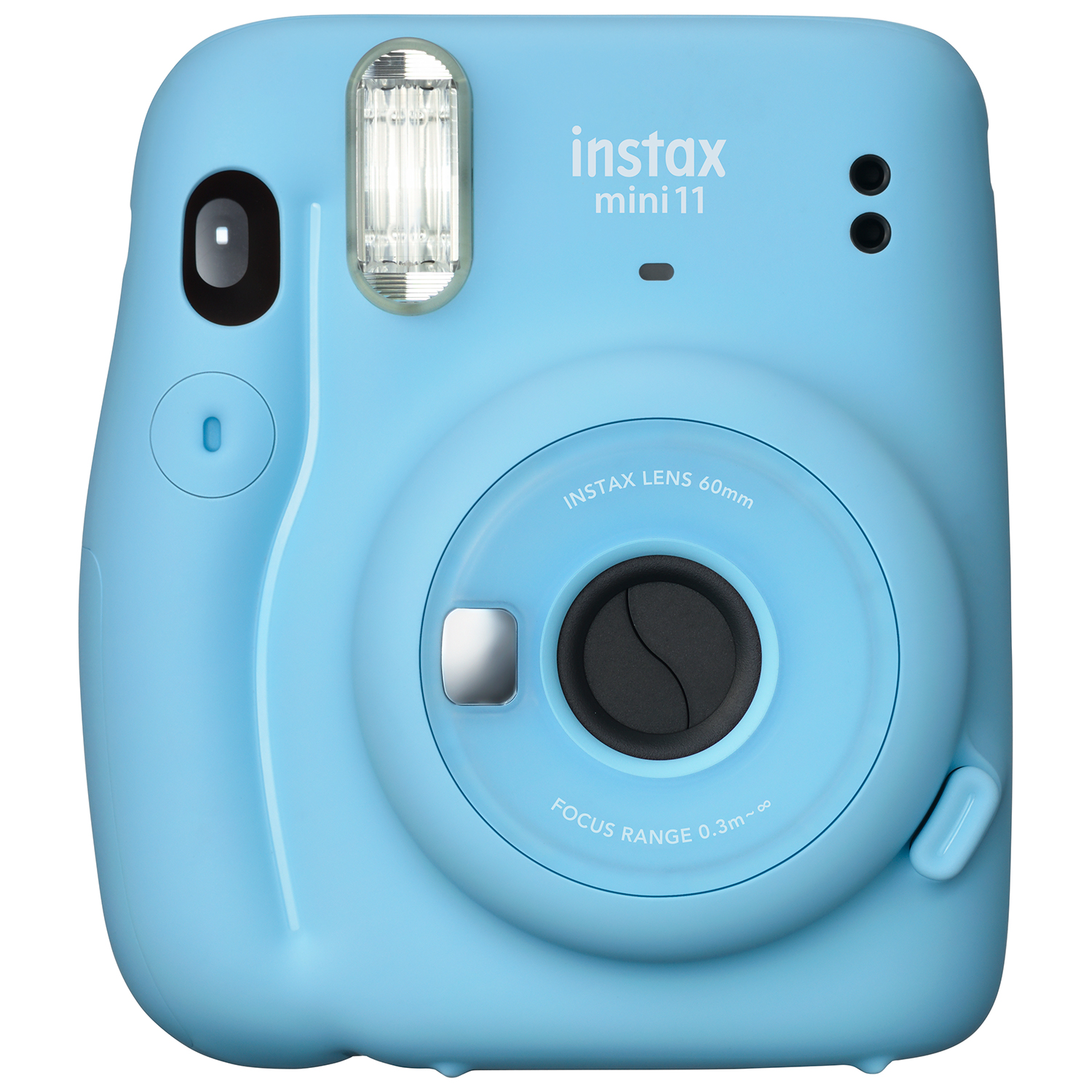 blue instax polaroid camera