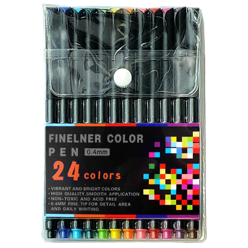 روان نویس فاین لاینر مدل نوک نمد مجموعه 24 عددی
