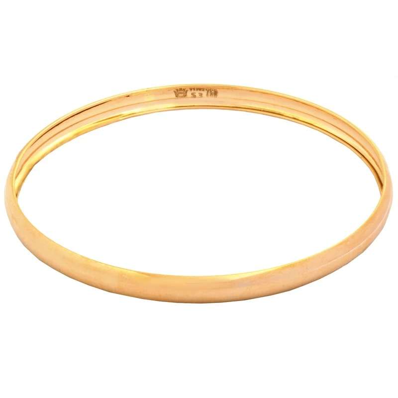 النگو طلا 18 عیار دخترانه طلای مستجابی مدل آینه ای دامله کد T1702 سایز 5