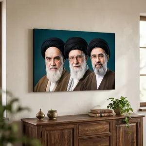 تابلو شاسی طرح امامین انقلاب امام خمینی و امام خامنه ای و آیت الله سیدمجتبی خامنه ای