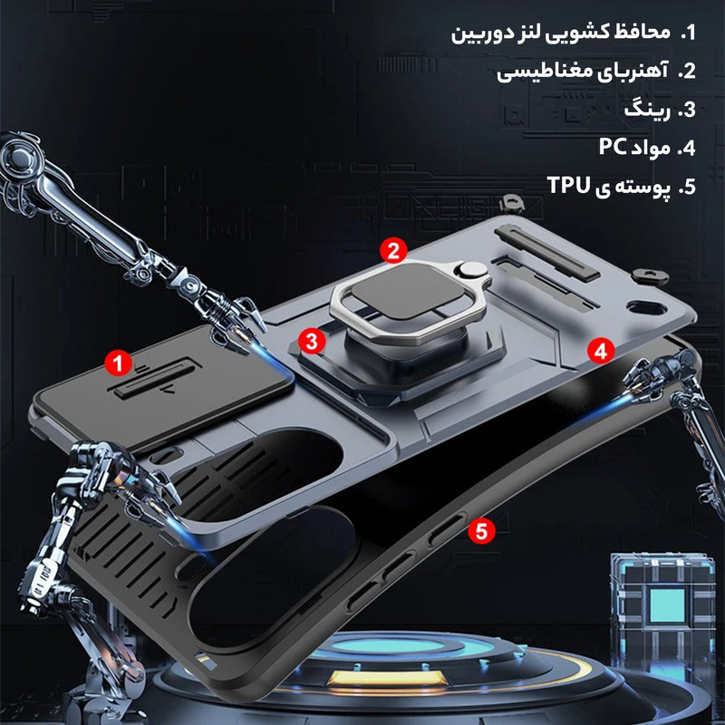 کاور سامورایی مدل Shockproof مناسب برای گوشی موبایل شیائومی Poco X7 Pro