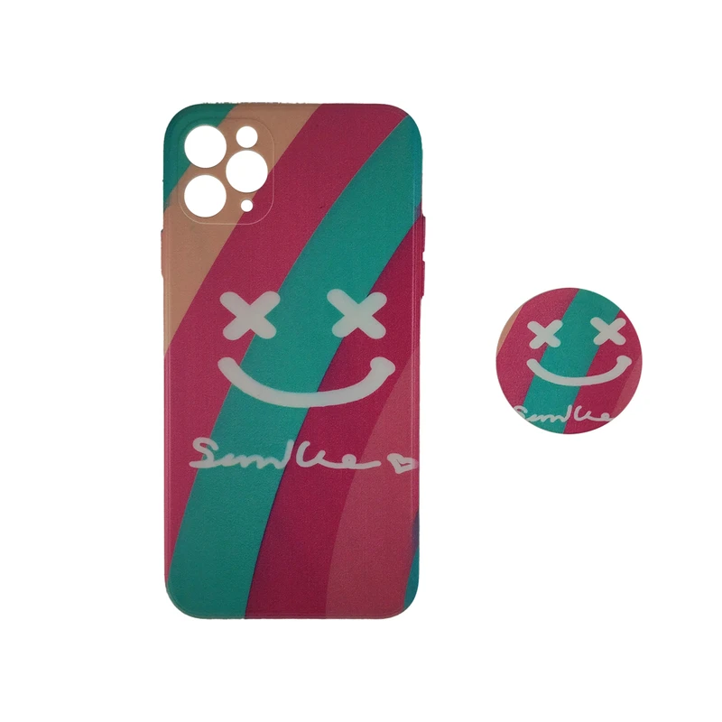 کاور مدل لبخند مناسب برای گوشی موبایل اپل iPhone 11 Pro Max به همراه پاپ سوکت