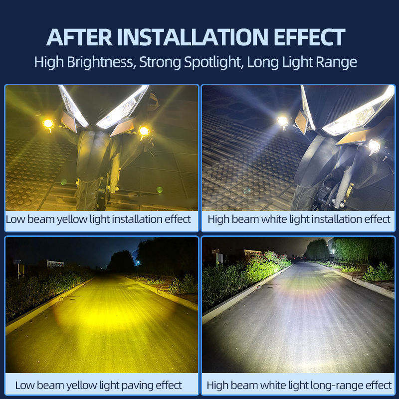 پرژکتور دو کنتاکت خودرو طرح نقطه ای مدل Spot Light بسته دو عددی