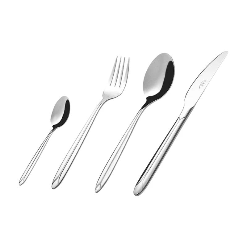 سرویس قاشق و چنگال 24 پارچه ناب استیل مدل پالرمو