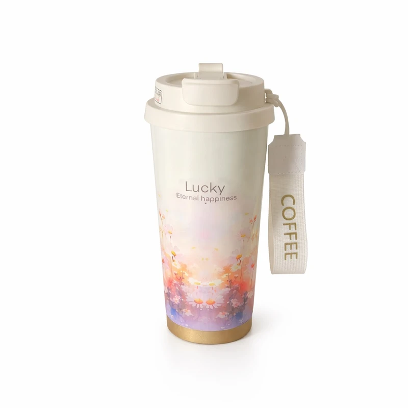 تراول ماگ مدل گل مینا گنجایش 0.5 لیتر